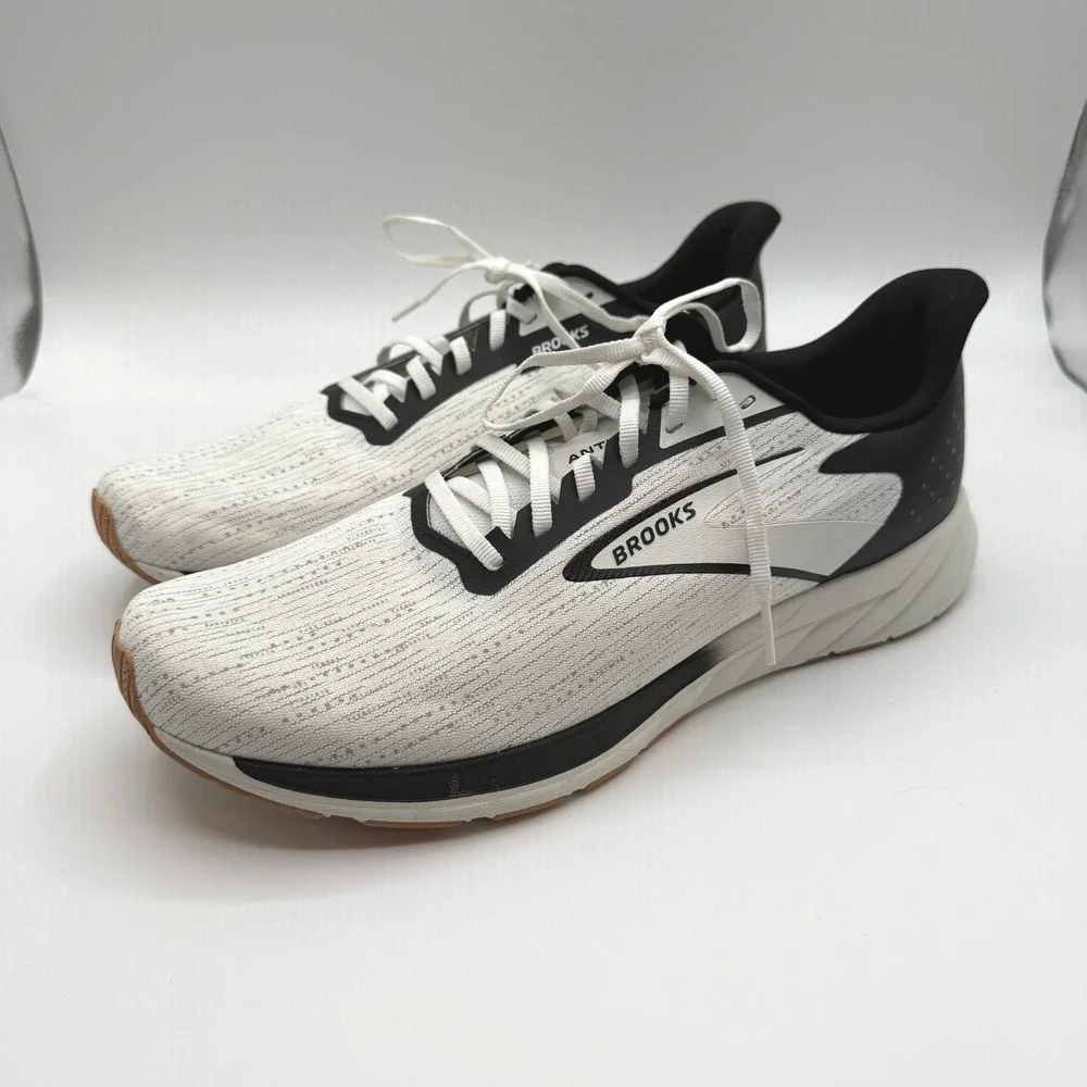 Brooks Anthem 7 Running Shoes Mens 12 White Black Neutral Athletic Sneakers